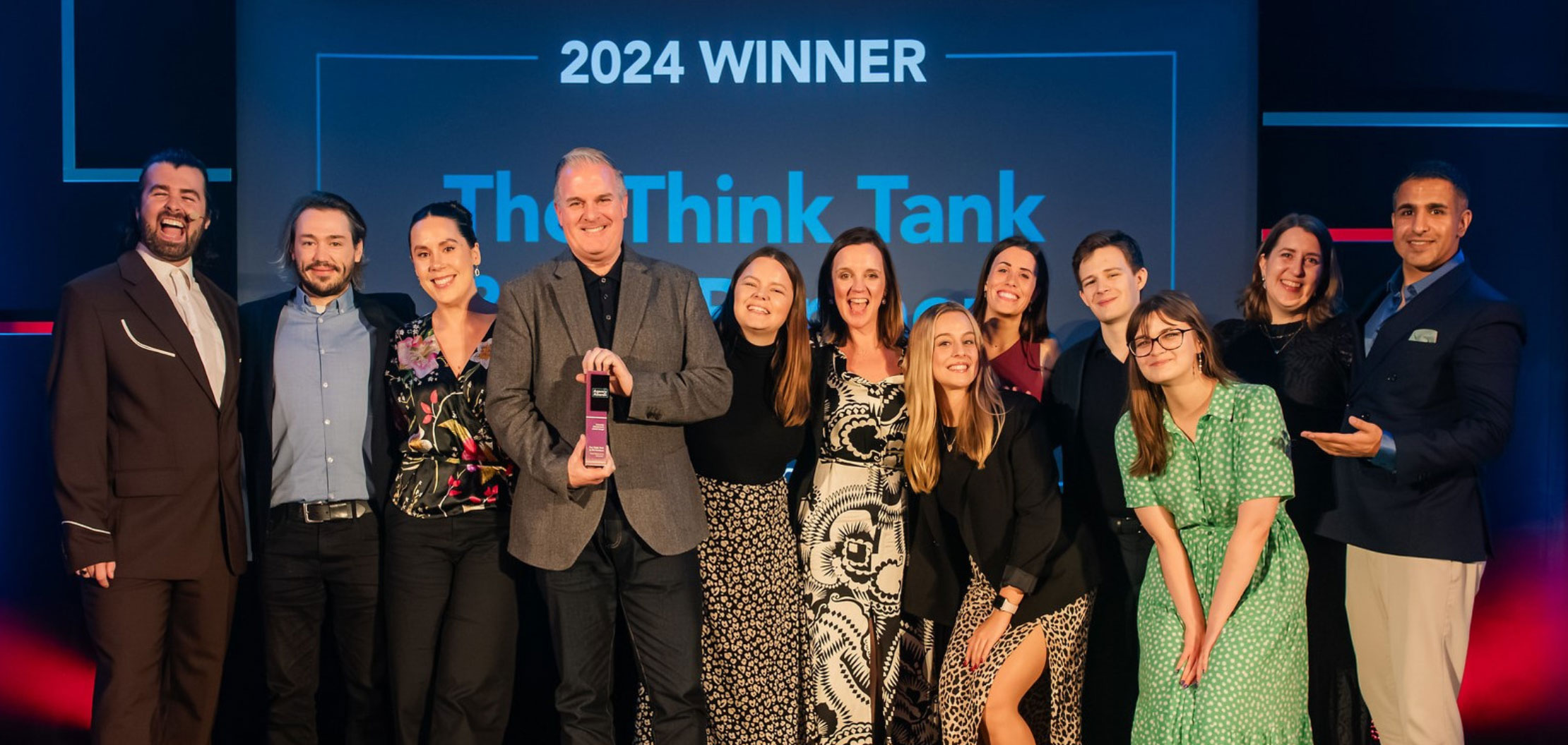 The Think Tank winning an agency of the year award at the UK Agency awards 2024.
