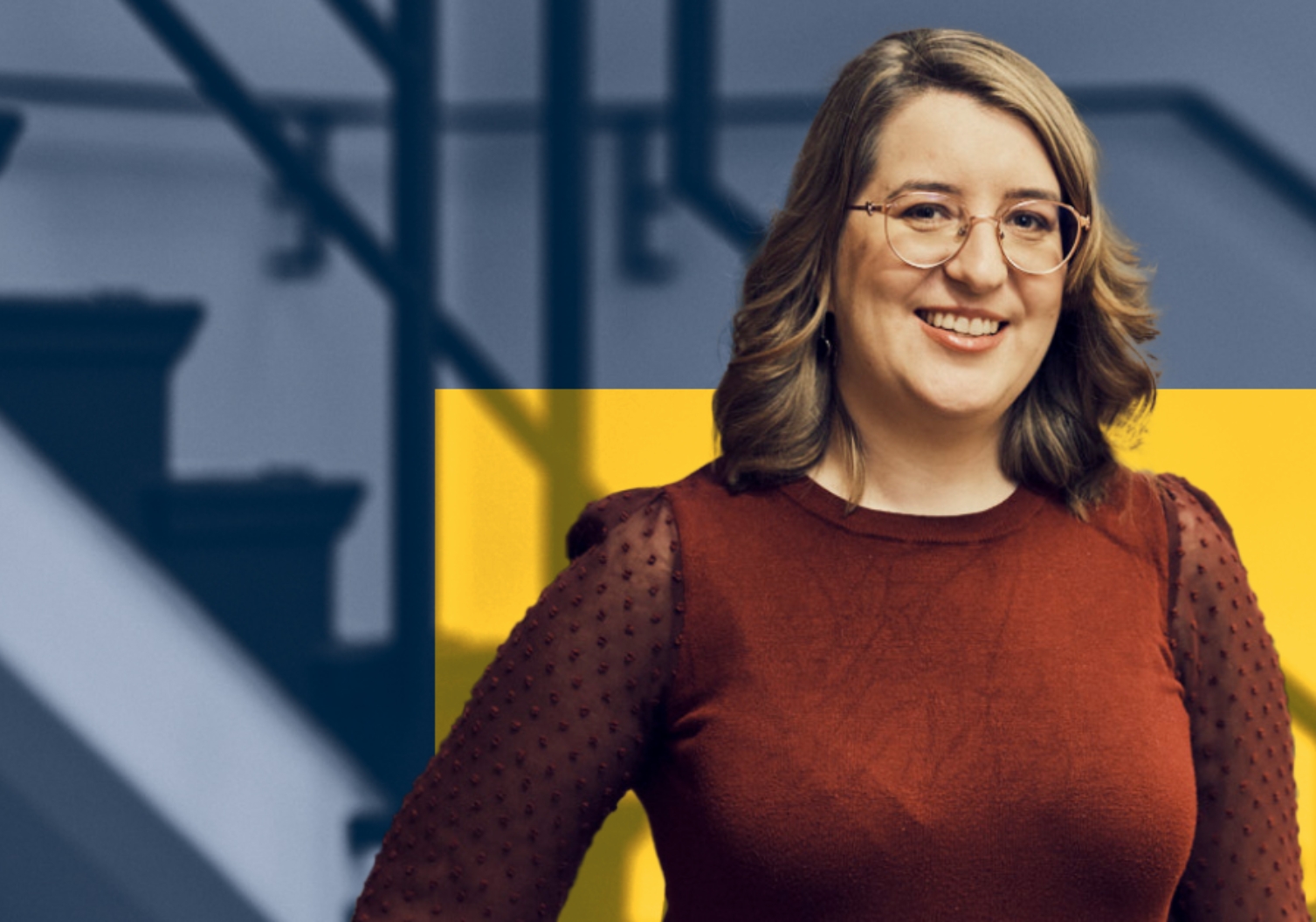 Justina Jackūnė's Meet the Thinkers Thursday Thoughts blog with Think Tank's brand blue and yellow image treatment.