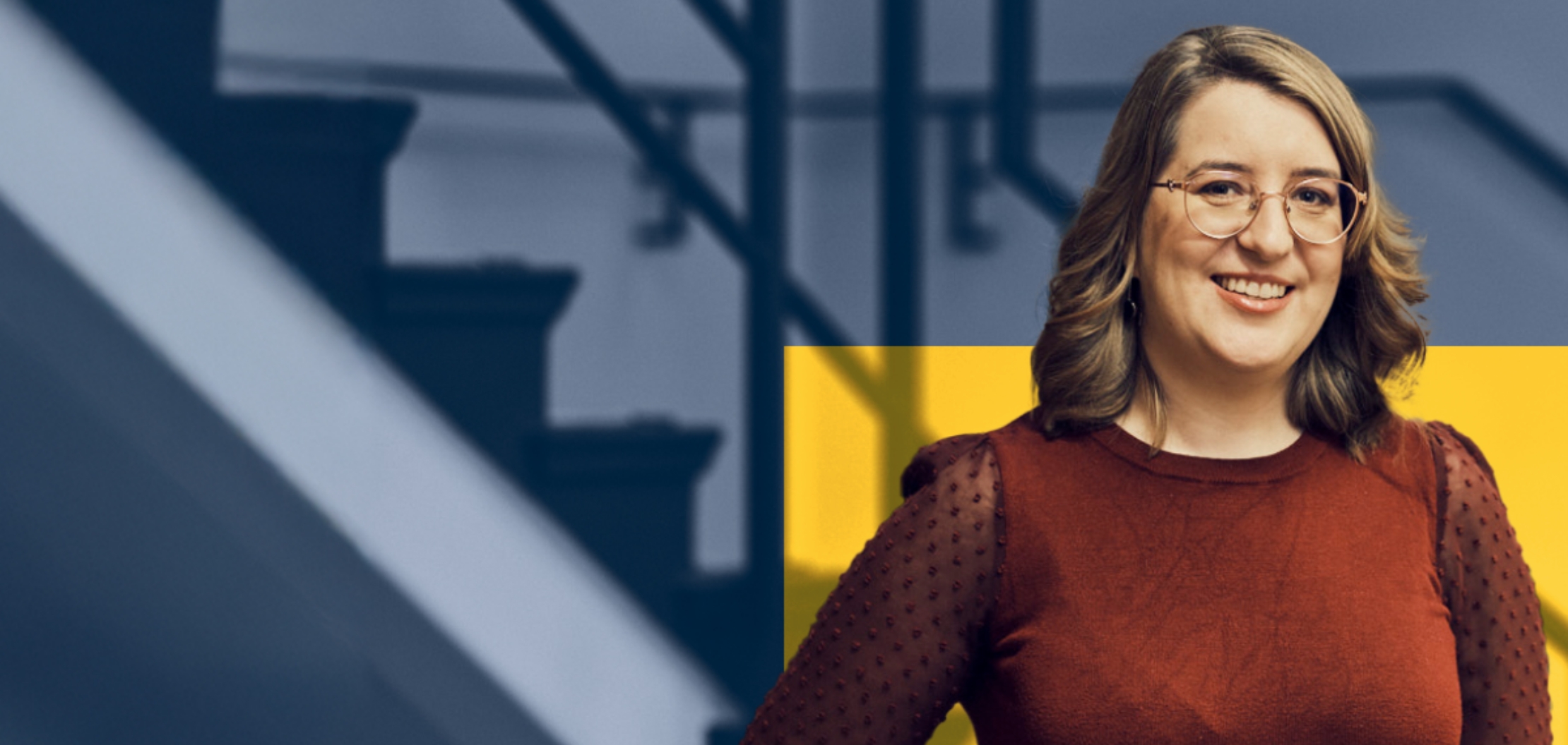 Justina Jackūnė's Meet the Thinkers Thursday Thoughts blog with Think Tank's brand blue and yellow image treatment.