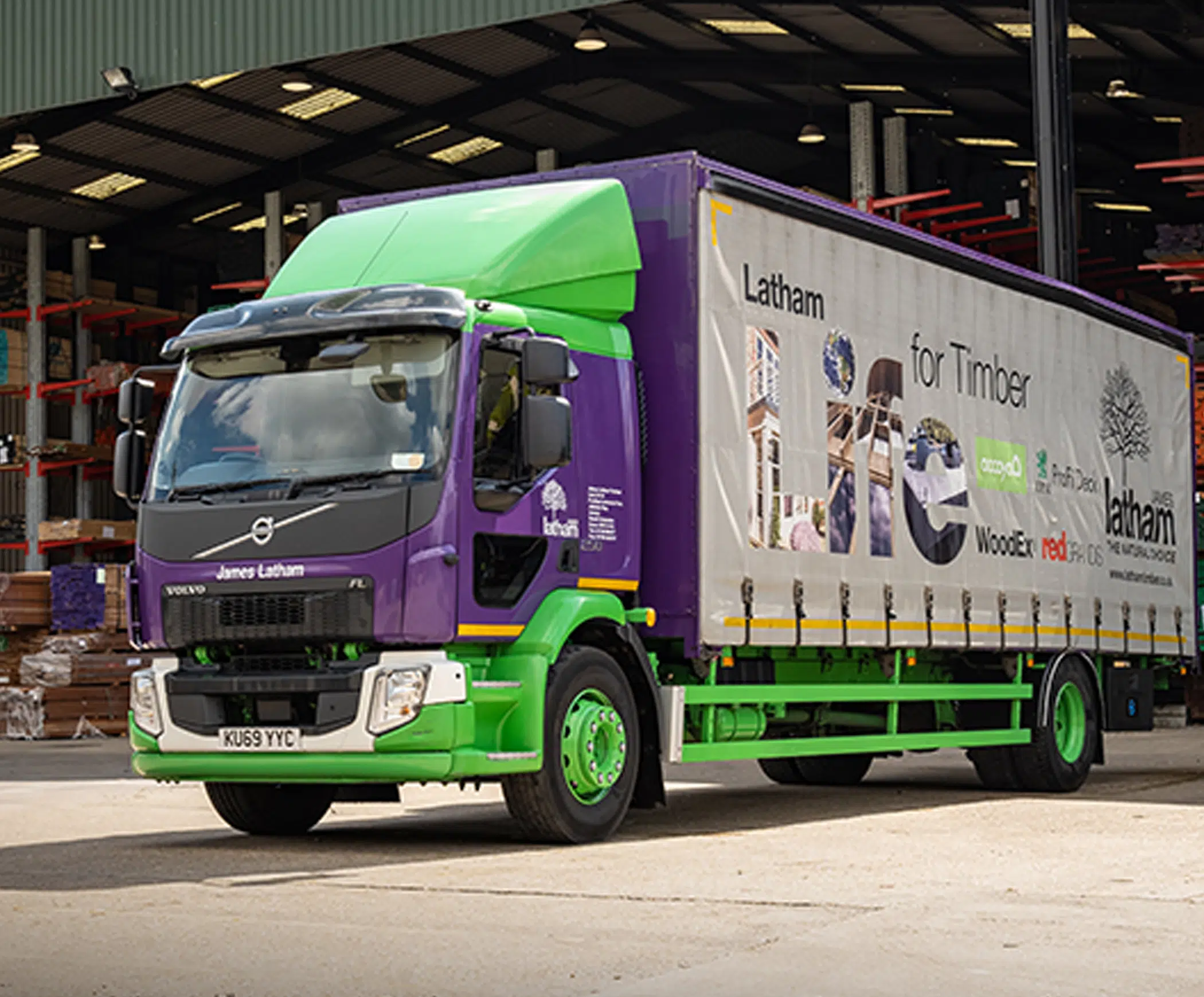 James Latham branded lorry