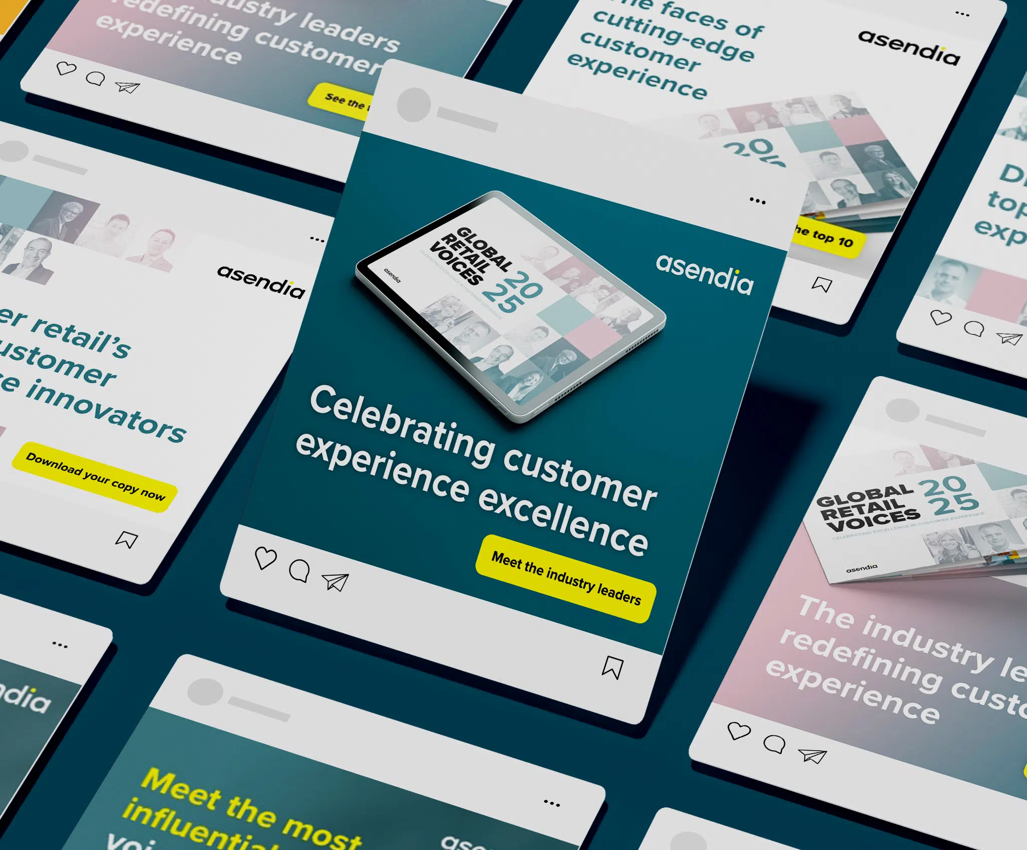 Asendia Global Retail Voices Campaign visuals