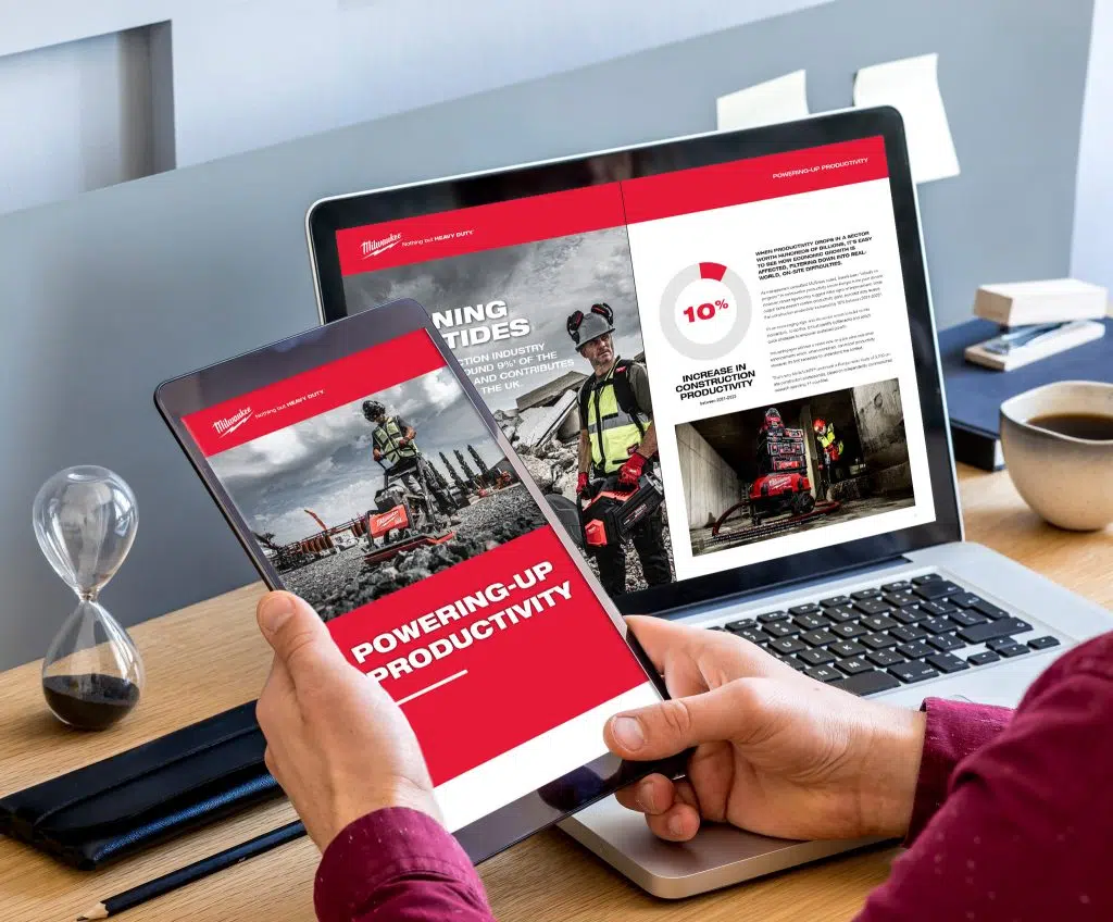MILWAUKEE Powering up productivity campaign visuals
